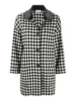 Cappotto Vichy con colletto impreziosito