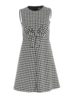 Mini abito nero e bianco con motivo vichy