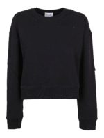 Felpa con rouches a costine sul retro