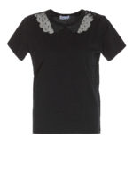 T-shirt con ricamo in tulle
