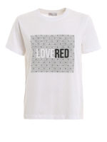 T-shirt bianca Love Red