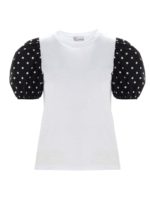 T-shirt maniche a palloncino bianca