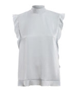 Top in Fluido Satin con ruches