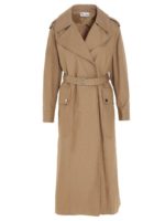 Trench maxi tasche beige