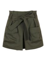 Shorts a vita alta in gabardina
