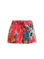Shorts in seta stampata