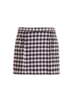 Shorts in misto lana stampa Vichy