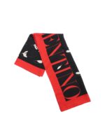 Foulard nero stampa fiori di bucaneve