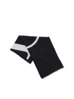 Stola Go Logo jacquard nera e bianca