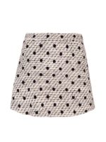 Shorts in tweed bianco e nero
