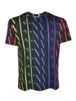 T-shirt logo multicolor all-over nera
