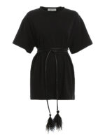 T-shirt in jersey con dettaglio piume