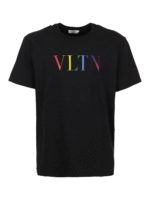 T-shirt con stampa logo multicolore