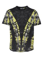 T-shirt nera e gialla stampa Pop