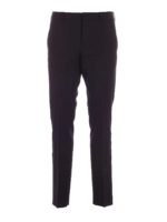 Pantalone nero con fascia blu