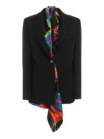 Blazer con gilet in stampa barocca