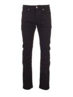 Jeans neri con logo dorato