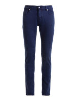 Jeans con patch con stampa greca