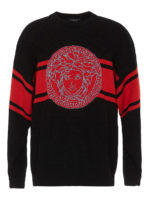 Pullover in lana con intarsio Medusa