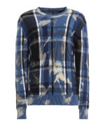Pullover in cotone jacquard tartan