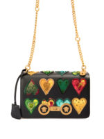 Borsa in pelle con cuori