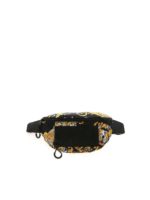 Marsupio nero stampa Logo Baroque