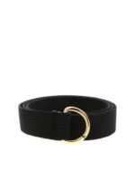 Cintura nera con logo a contrasto