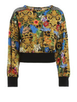 Blusa Jungle Baroque in twill di viscosa