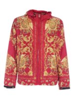 Giubbino rosso con stampa Rococo