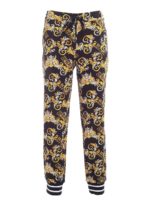 Pantalone nero stampa Logo Baroque