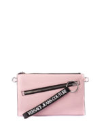 Pochette con zip e tirante logato