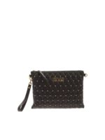 Pochette trapuntata con borchie nera