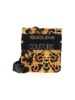 Borsa tracolla nera stampa Baroque