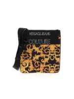 Borsa a tracolla nera stampa Baroque