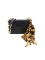 Borsa tracolla nera con foulard