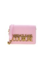 Borsa rosa con logo lettering dorato