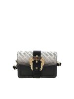 Borsa nera con logo lettering