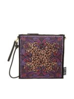 Borsa nera stampa Paisley Leopard