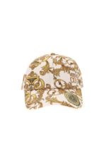 Cappello bianco stampa Logo Baroque