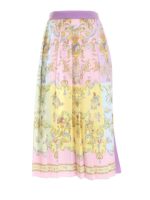 Gonna plisse stampa Versailles multicolor