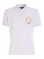 Polo bianca con stampa logo laminata