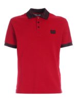 Polo rossa con dettaglio logo lettering