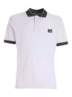 Polo bianca con dettaglio logo lettering