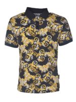 Polo nera logo Baroque