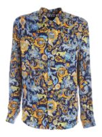 Camicia blu stampa Versailles