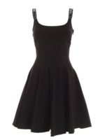 Abito nero con spalline logate