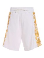 Bermuda bianco con bande logo Baroque