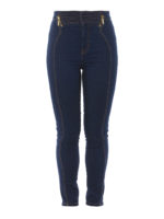 Jeans in denim super stretch con vita alta