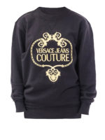 Felpa con logo barocco ricamato