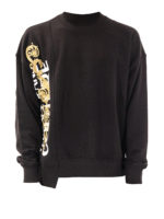 Felpa asimmetrica in stampa barocca